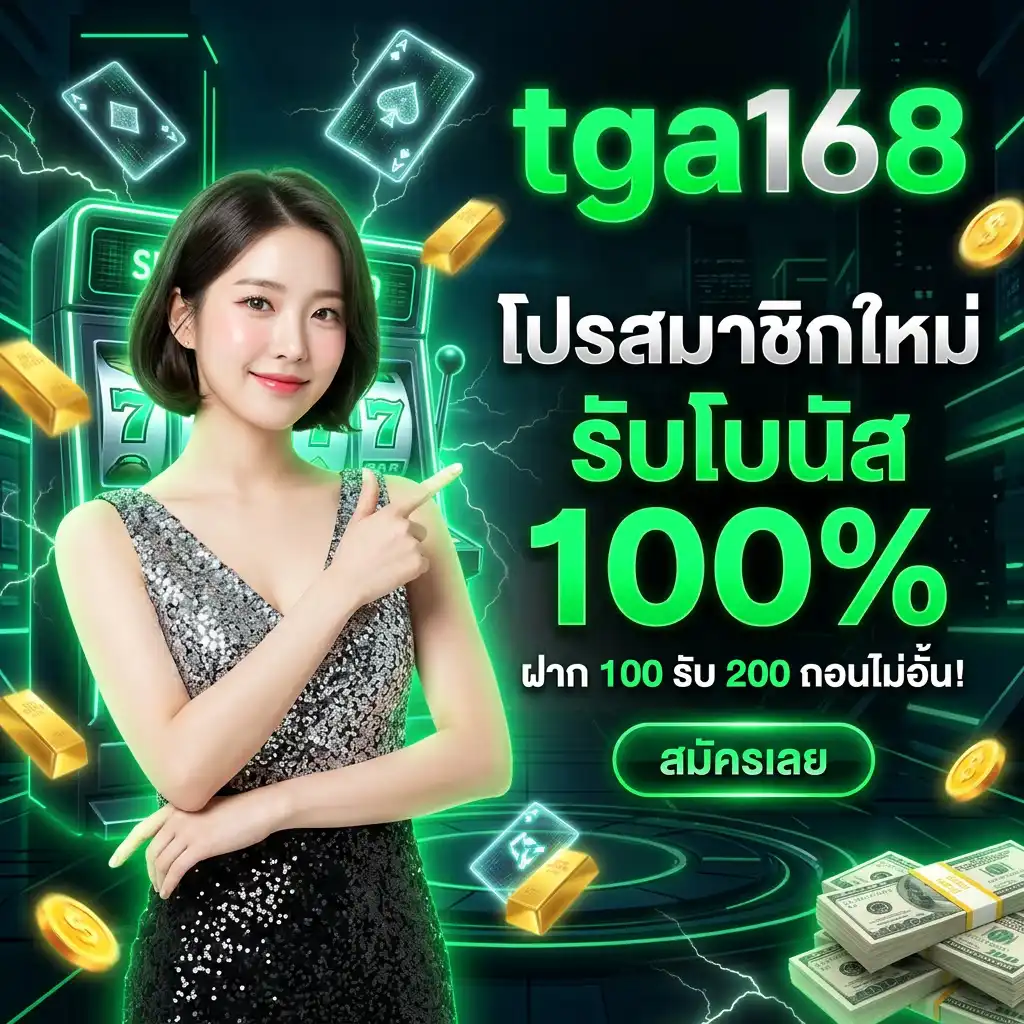 โปรโมชั่นสมาชิกใหม่ รับโบนัส 100% ฝาก 100 รับ 200